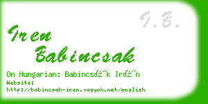 iren babincsak business card